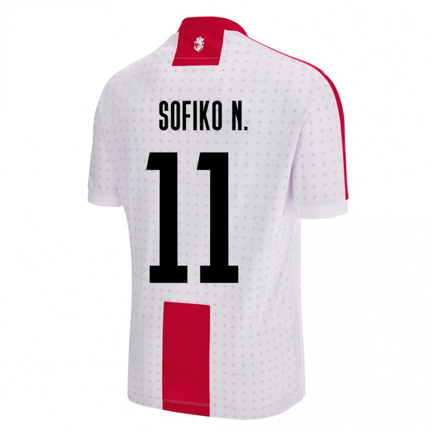 Kids Football Georgia Sofiko Narsia #11 White Home Jersey 24-26 T-Shirt