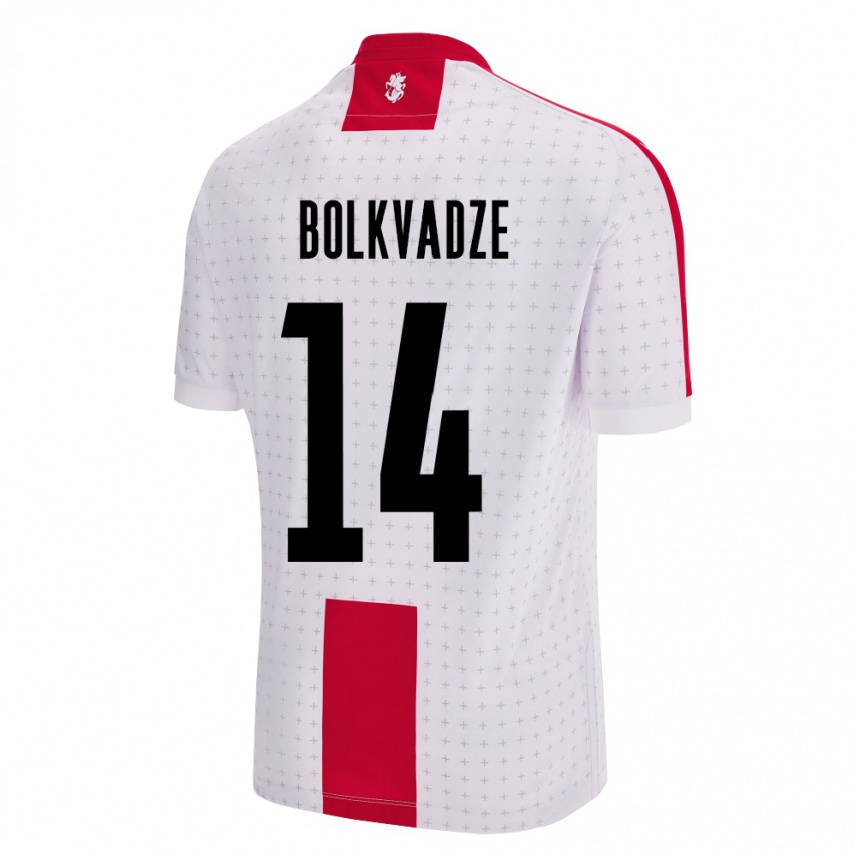 Kids Football Georgia Anastasia Bolkvadze #14 White Home Jersey 24-26 T-Shirt