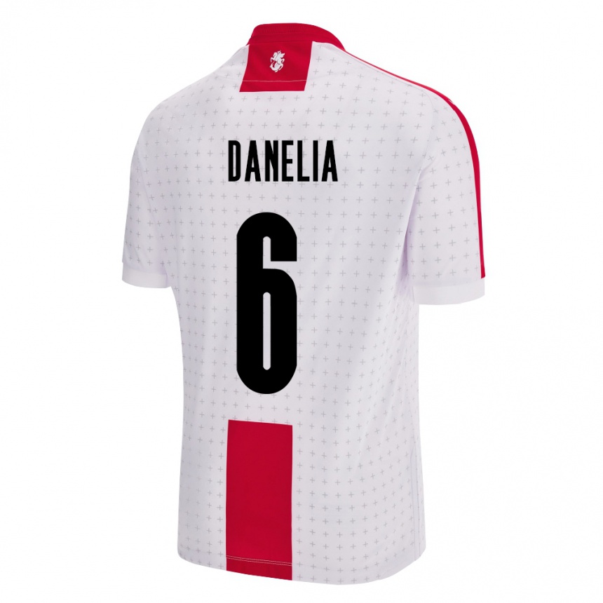 Kids Football Georgia Natia Danelia #6 White Home Jersey 24-26 T-Shirt