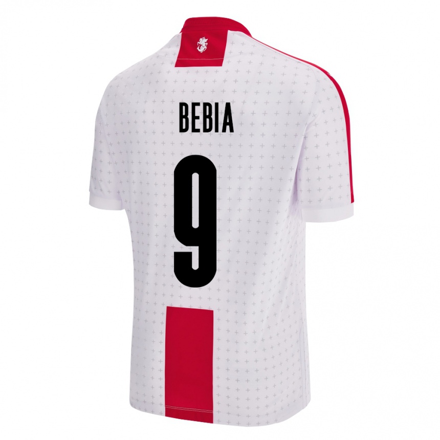 Kids Football Georgia Maiko Bebia #9 White Home Jersey 24-26 T-Shirt