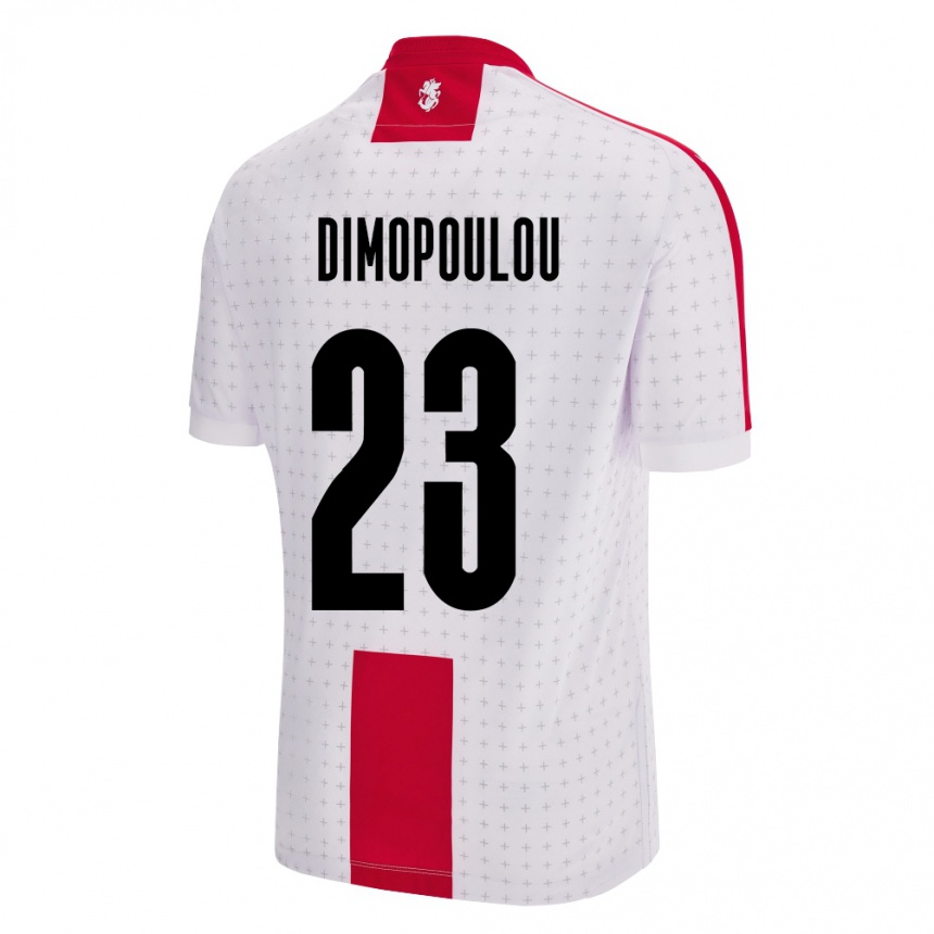 Kids Football Georgia Salomi Dimopoulou #23 White Home Jersey 24-26 T-Shirt