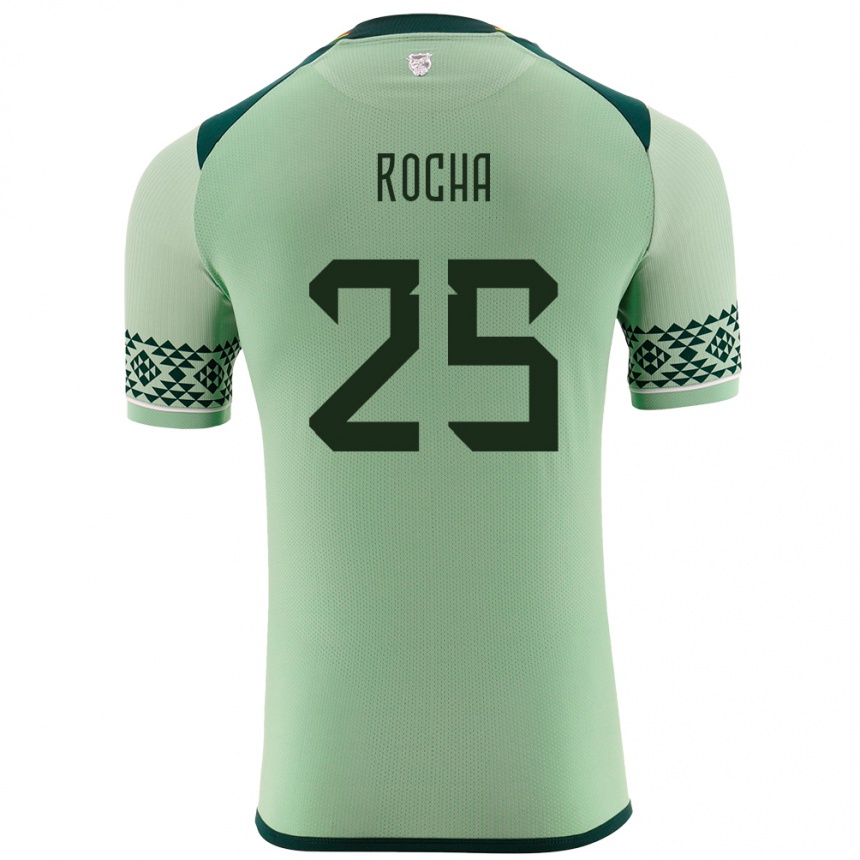 Kids Football Bolivia Yomar Rocha #25 Light Green Home Jersey 24-26 T-Shirt