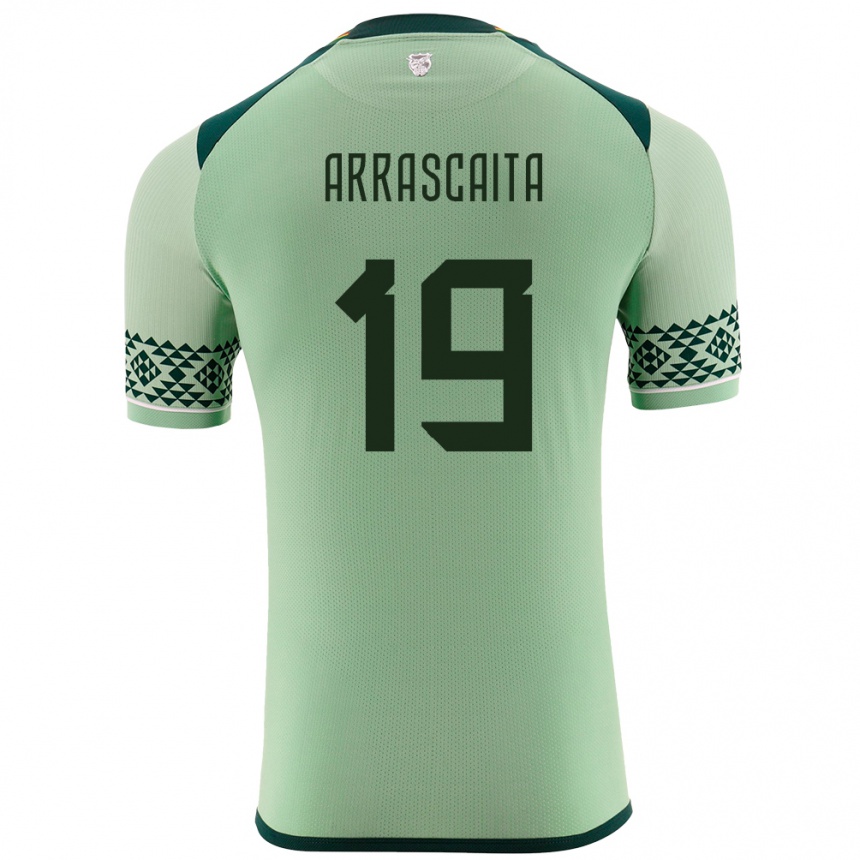 Kids Football Bolivia Jaime Arrascaita #19 Light Green Home Jersey 24-26 T-Shirt