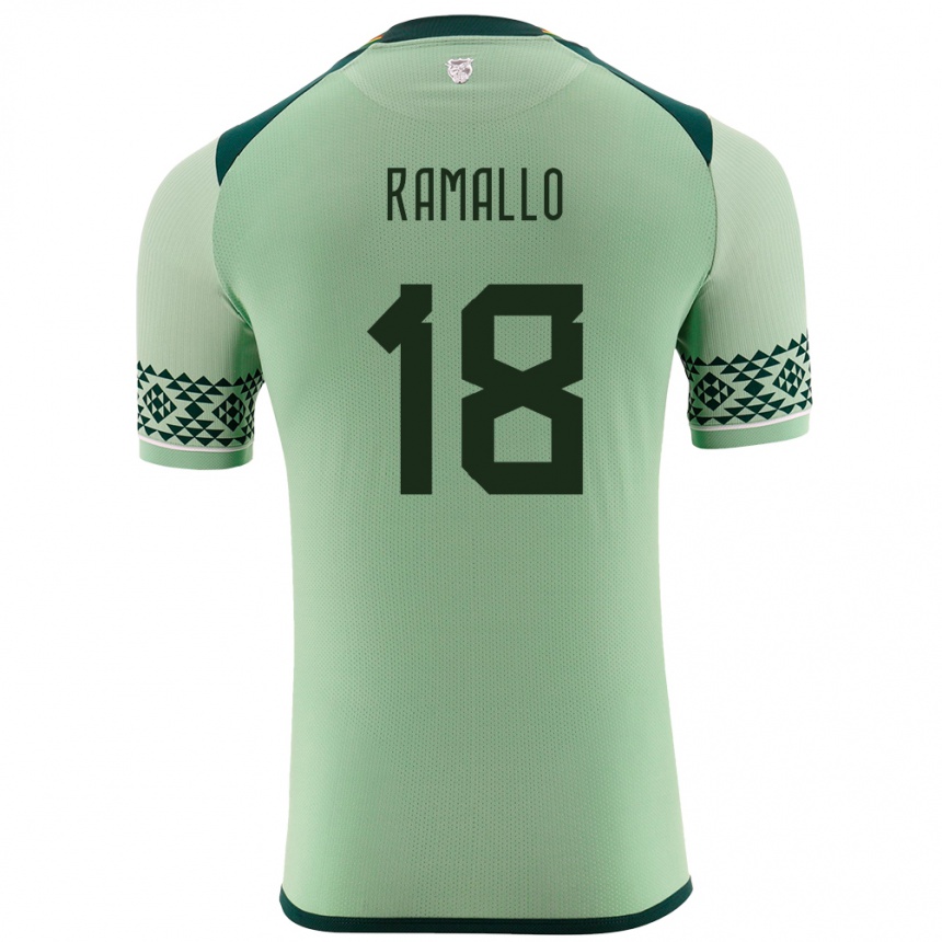 Kids Football Bolivia Rodrigo Ramallo #18 Light Green Home Jersey 24-26 T-Shirt