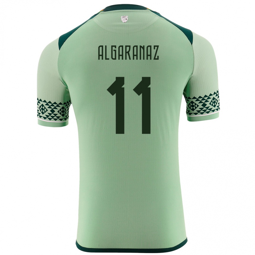 Kids Football Bolivia Carmelo Algarañaz #11 Light Green Home Jersey 24-26 T-Shirt