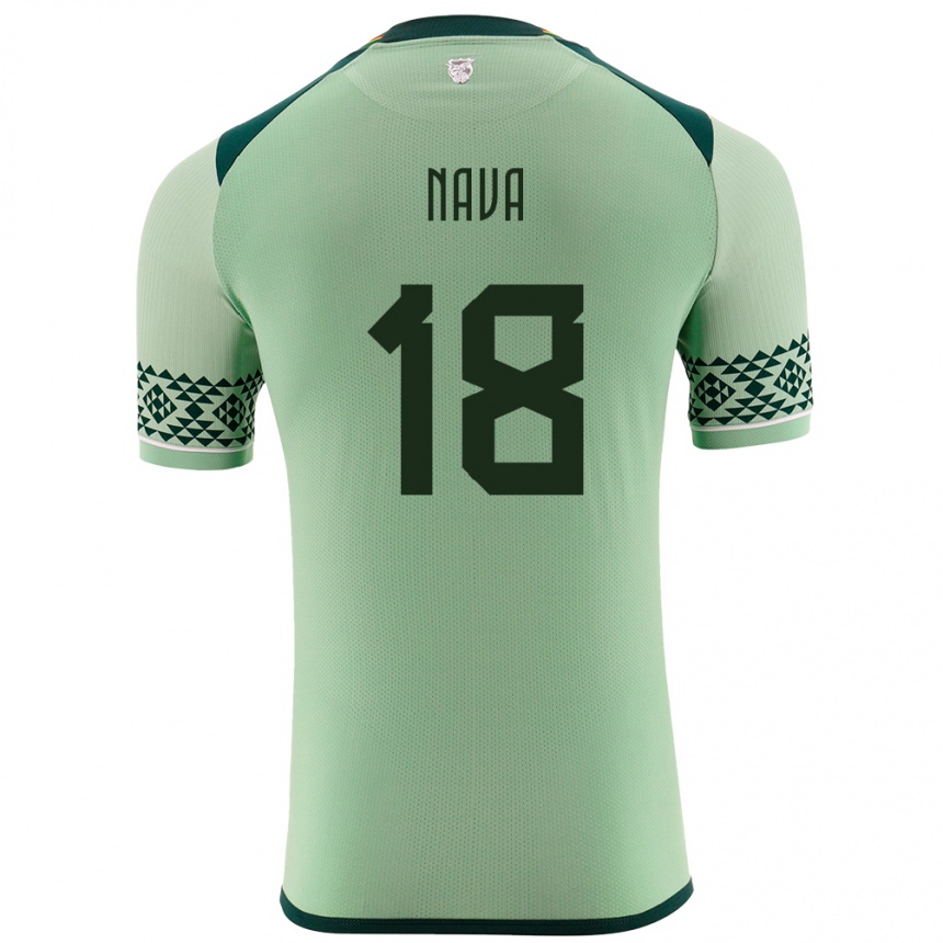 Kids Football Bolivia Fernando Nava #18 Light Green Home Jersey 24-26 T-Shirt