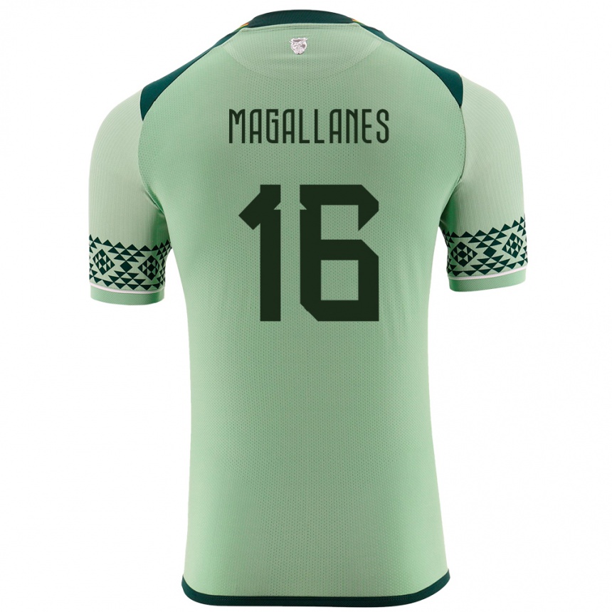 Kids Football Bolivia Juan Magallanes #16 Light Green Home Jersey 24-26 T-Shirt