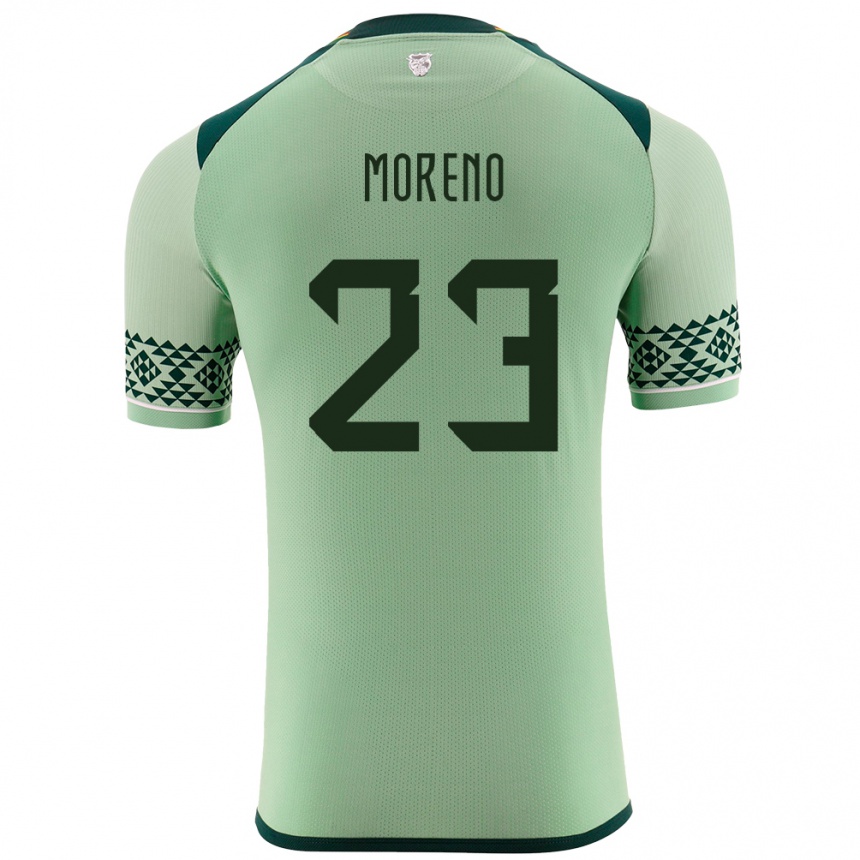 Kids Football Bolivia Leonel Moreno #23 Light Green Home Jersey 24-26 T-Shirt