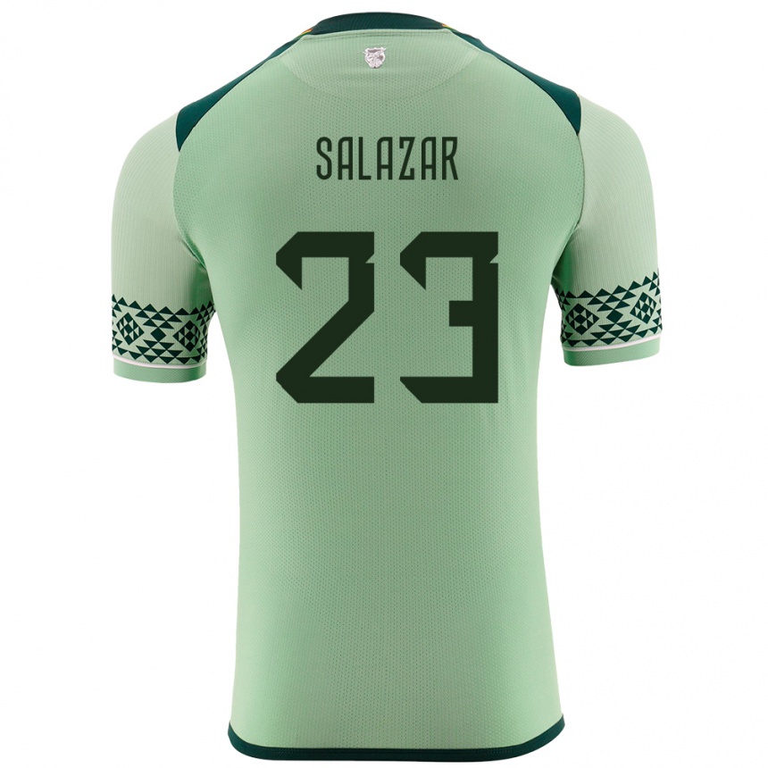 Kids Football Bolivia Alba Salazar #23 Light Green Home Jersey 24-26 T-Shirt