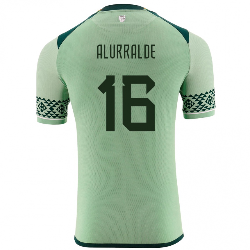 Kids Football Bolivia Samantha Alurralde #16 Light Green Home Jersey 24-26 T-Shirt