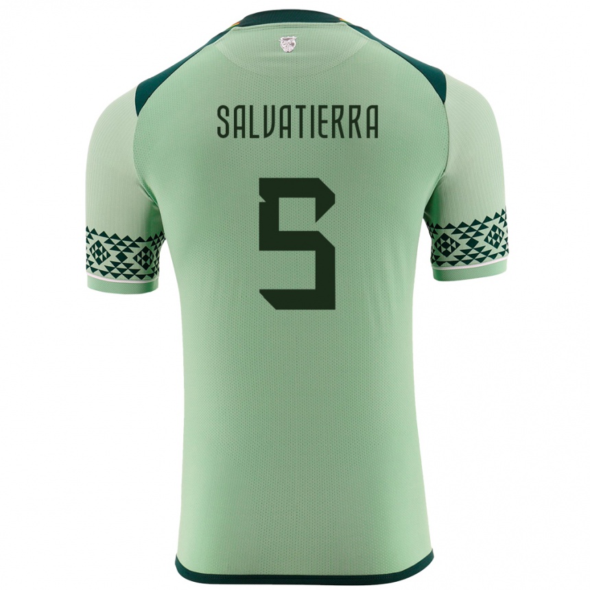 Kids Football Bolivia Érika Salvatierra #5 Light Green Home Jersey 24-26 T-Shirt