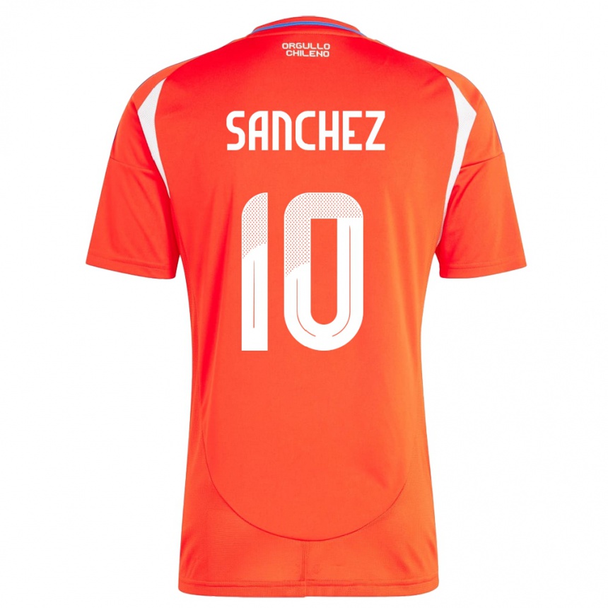 Kids Football Chile Alexis Sánchez #10 Red Home Jersey 24-26 T-Shirt