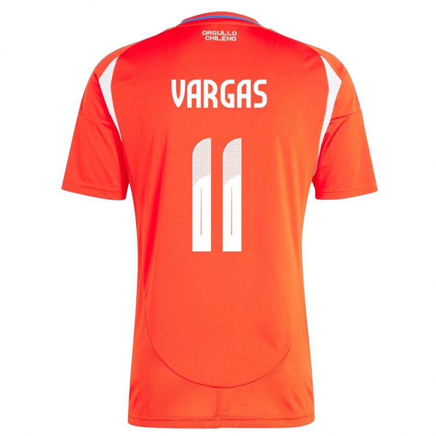 Kids Football Chile Eduardo Vargas #11 Red Home Jersey 24-26 T-Shirt