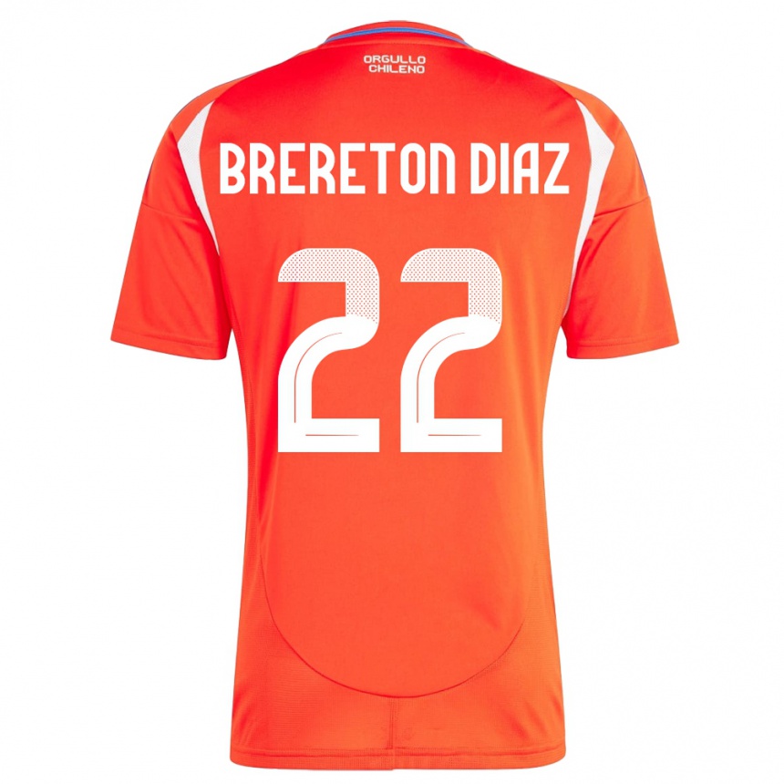 Kids Football Chile Ben Brereton Díaz #22 Red Home Jersey 24-26 T-Shirt