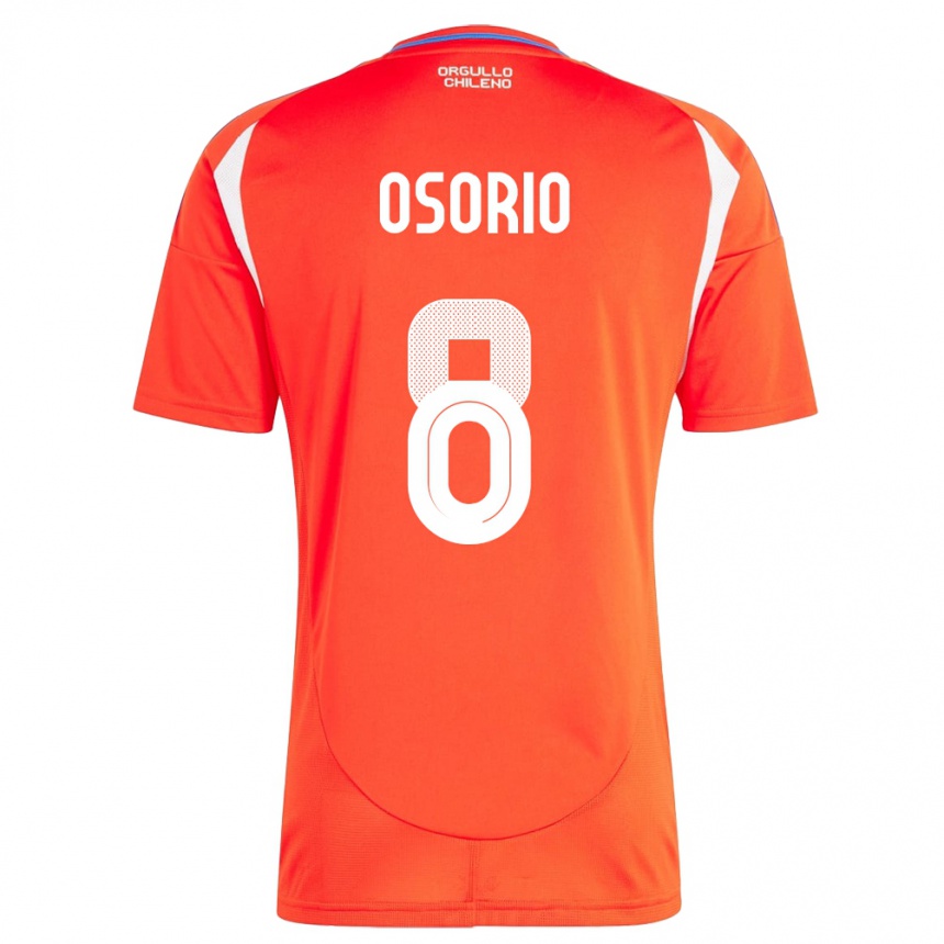 Kids Football Chile Darío Osorio #8 Red Home Jersey 24-26 T-Shirt