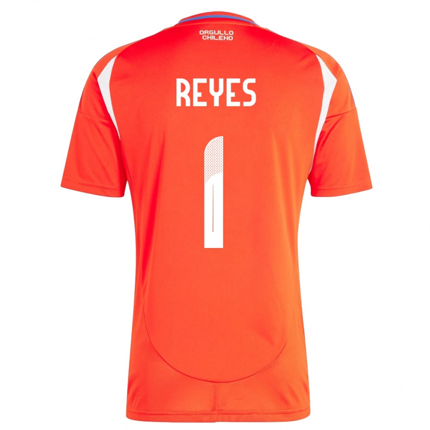 Kids Football Chile Vicente Reyes #1 Red Home Jersey 24-26 T-Shirt