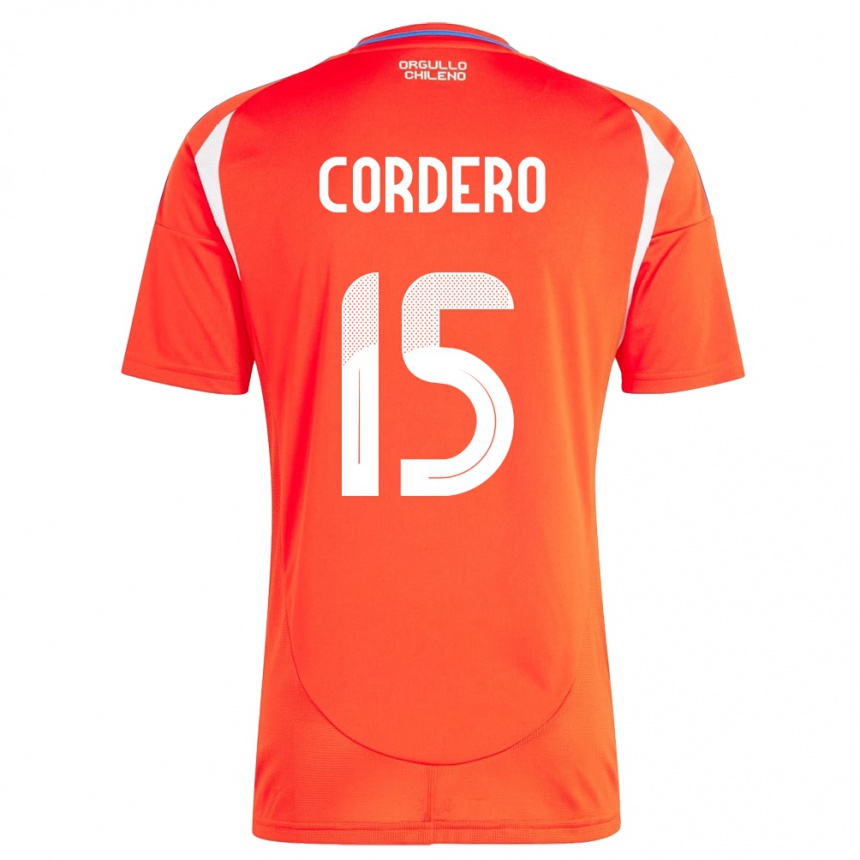 Kids Football Chile Renato Cordero #15 Red Home Jersey 24-26 T-Shirt