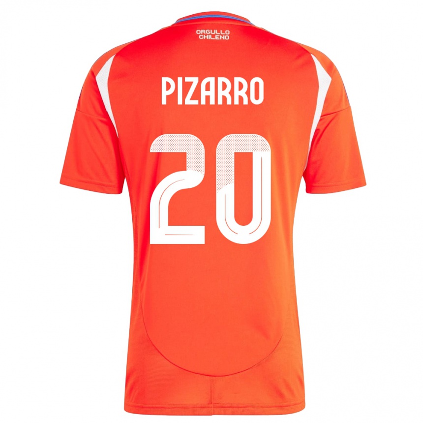 Kids Football Chile Damián Pizarro #20 Red Home Jersey 24-26 T-Shirt