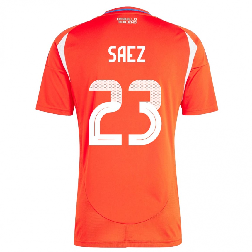 Kids Football Chile Ignacio Sáez #23 Red Home Jersey 24-26 T-Shirt