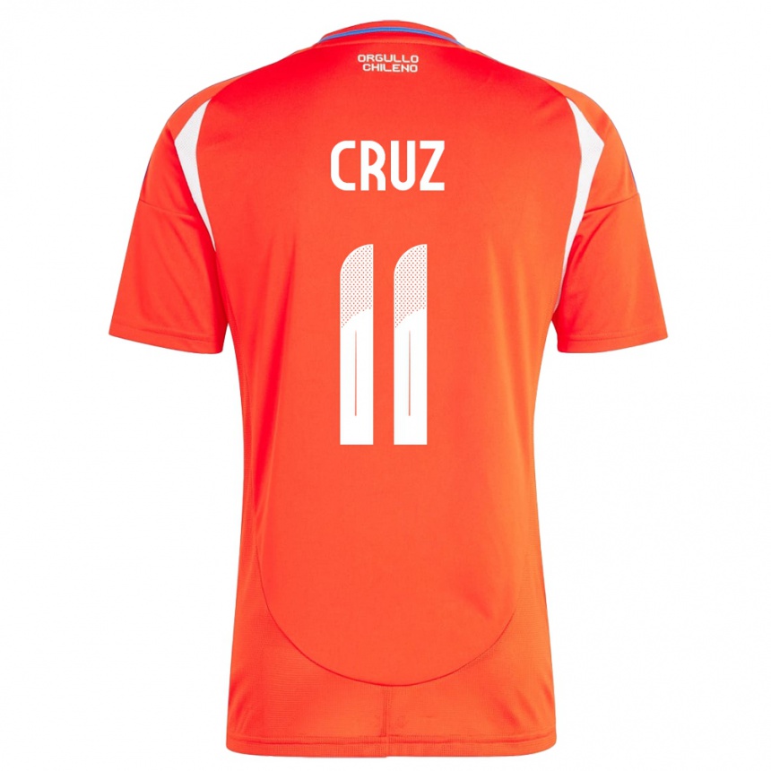 Kids Football Chile Joan Cruz #11 Red Home Jersey 24-26 T-Shirt