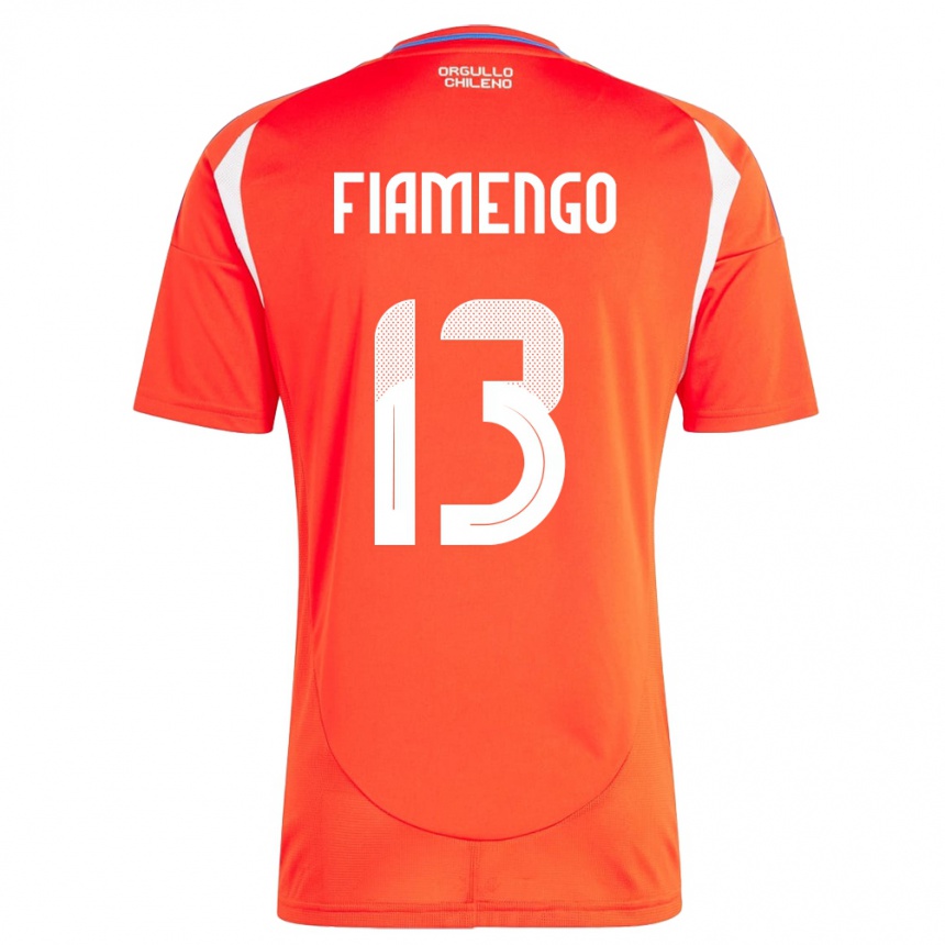 Kids Football Chile Darko Fiamengo #13 Red Home Jersey 24-26 T-Shirt