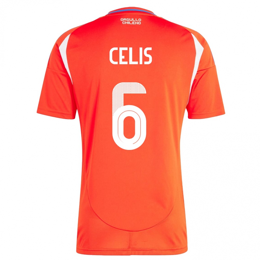 Kids Football Chile Milovan Celis #6 Red Home Jersey 24-26 T-Shirt