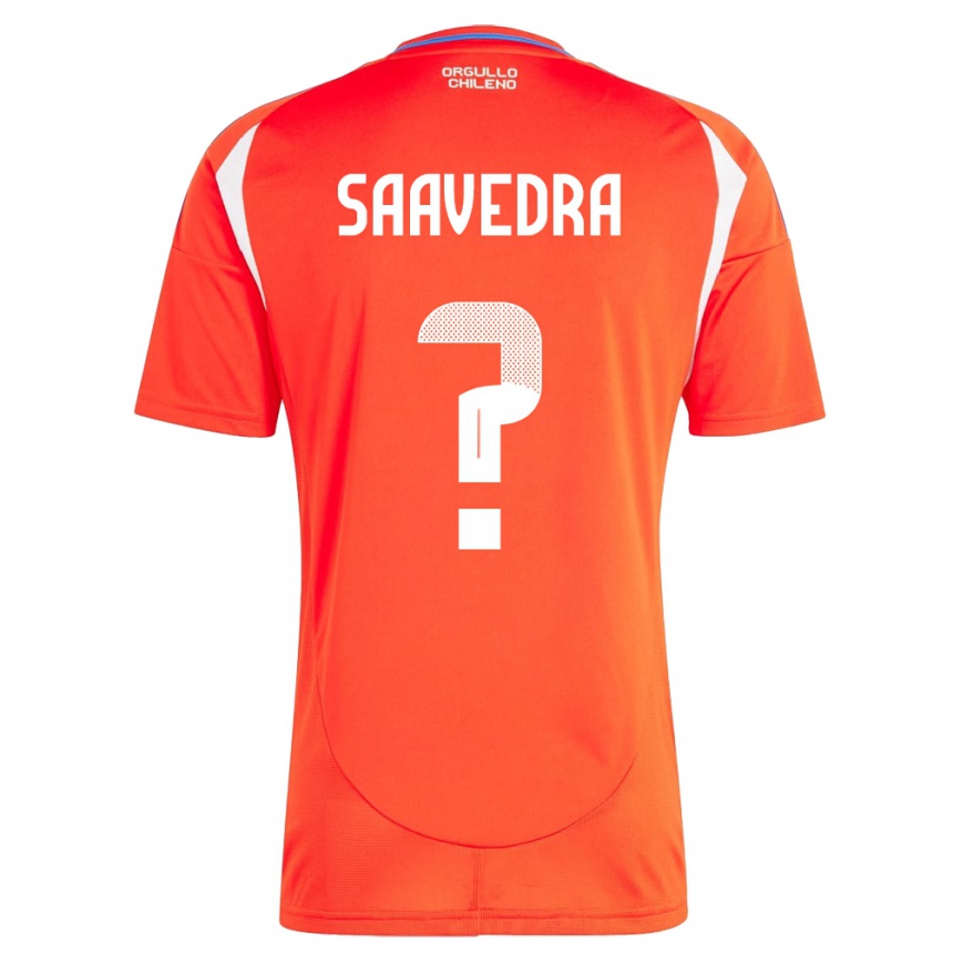 Kids Football Chile Danilo Saavedra #0 Red Home Jersey 24-26 T-Shirt