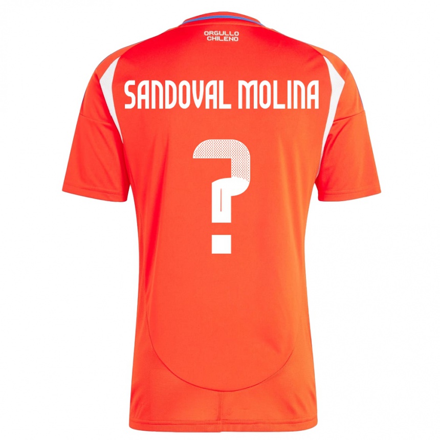 Kids Football Chile Mario Sandoval Molina #0 Red Home Jersey 24-26 T-Shirt