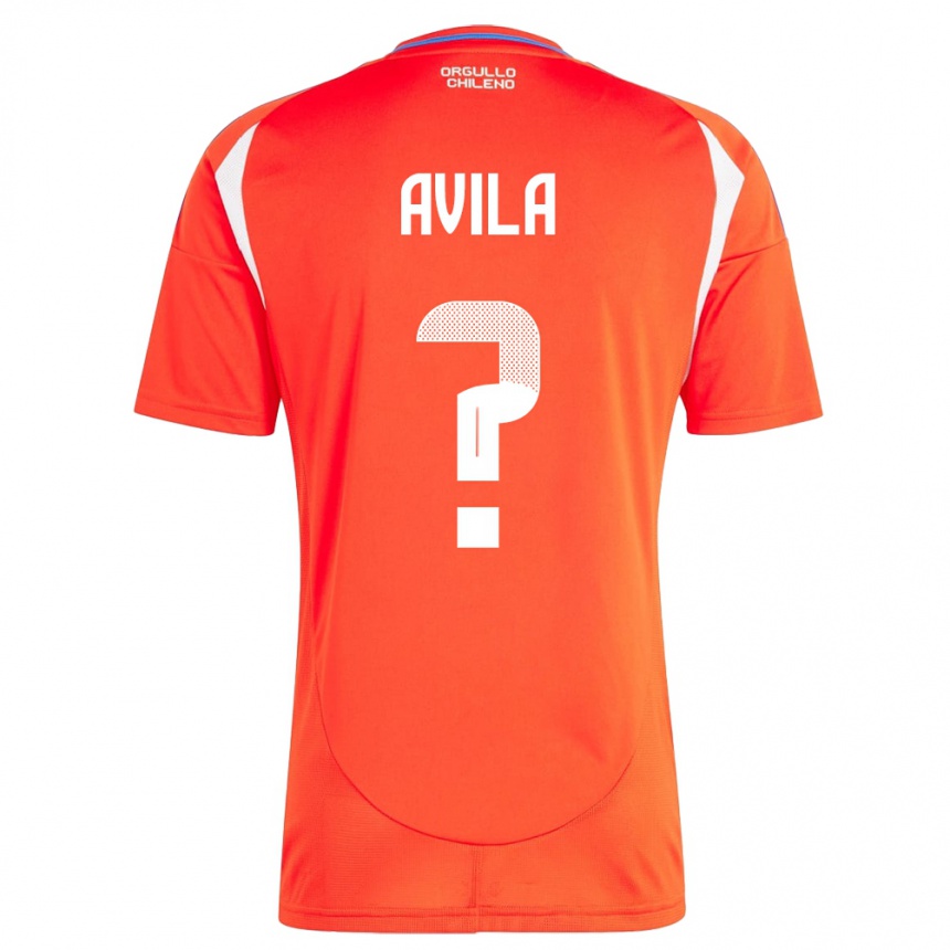 Kids Football Chile Gustavo Ávila #0 Red Home Jersey 24-26 T-Shirt