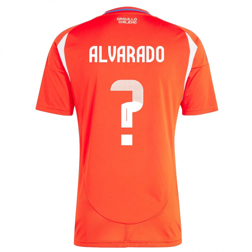 Kids Football Chile José Alvarado #0 Red Home Jersey 24-26 T-Shirt