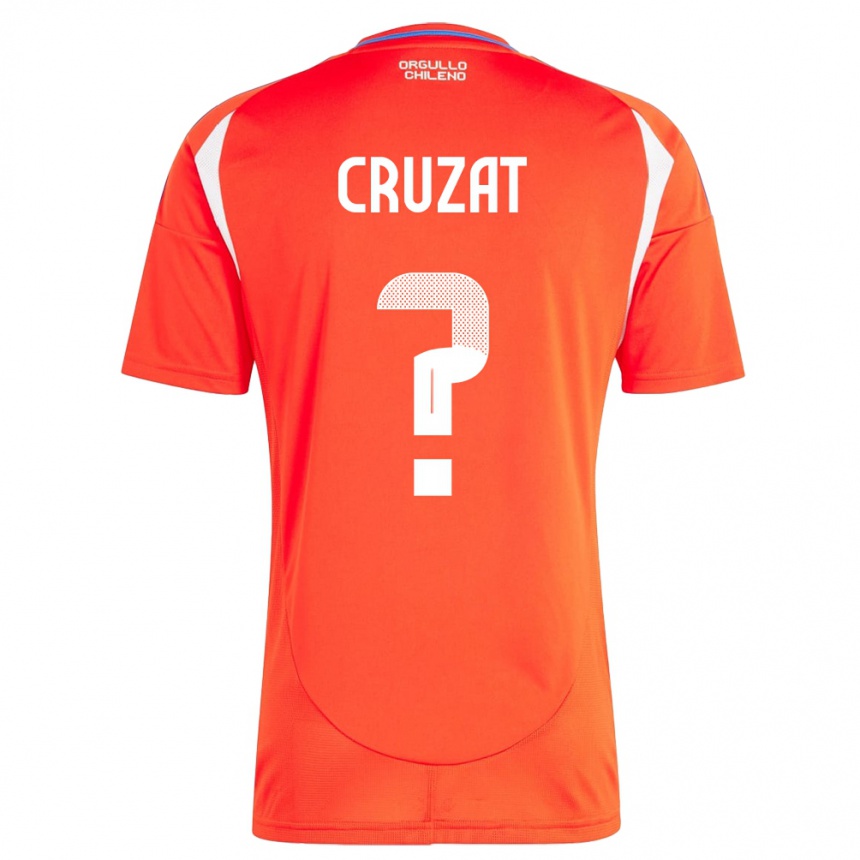 Kids Football Chile Ignacio Cruzat #0 Red Home Jersey 24-26 T-Shirt