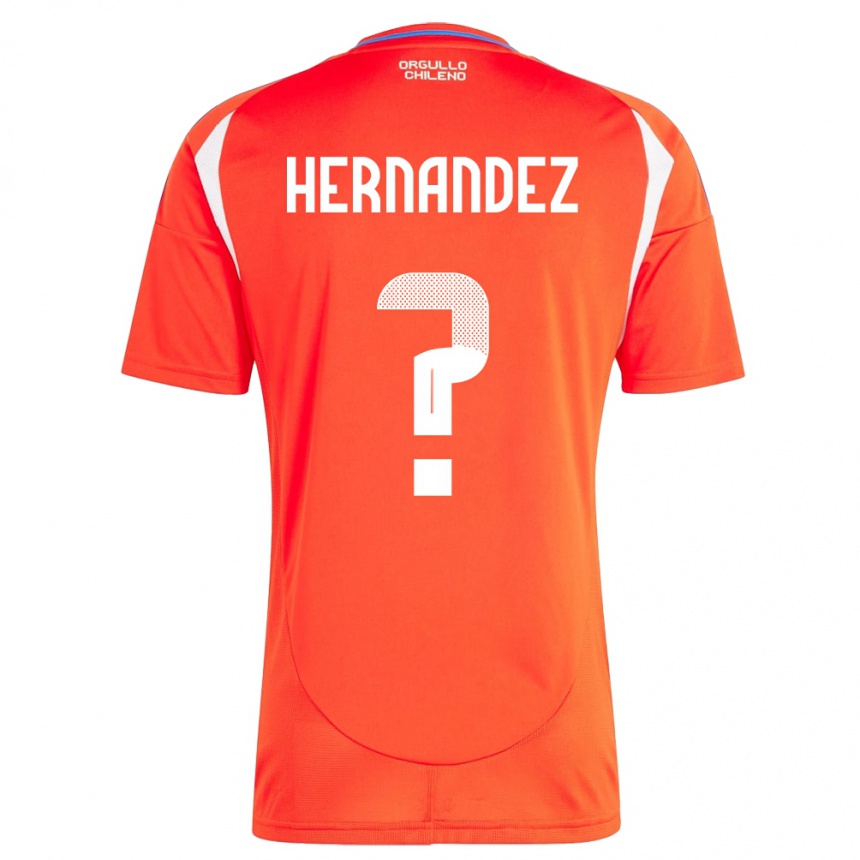 Kids Football Chile Camilo Hernández #0 Red Home Jersey 24-26 T-Shirt