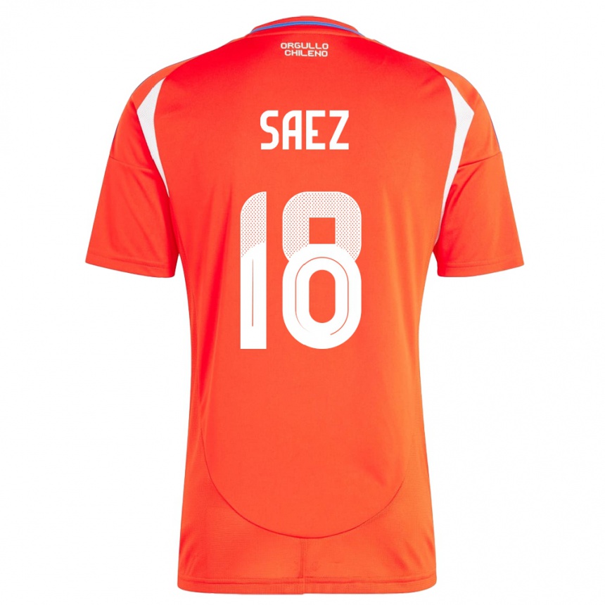 Kids Football Chile Camila Sáez #18 Red Home Jersey 24-26 T-Shirt