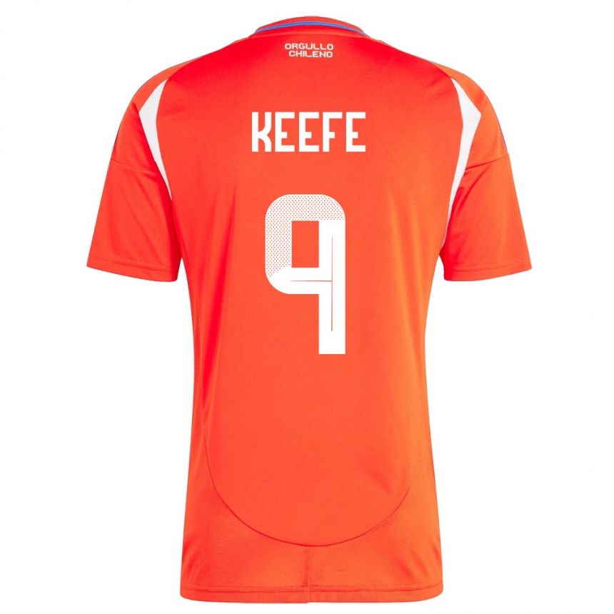 Kids Football Chile Sonya Keefe #9 Red Home Jersey 24-26 T-Shirt