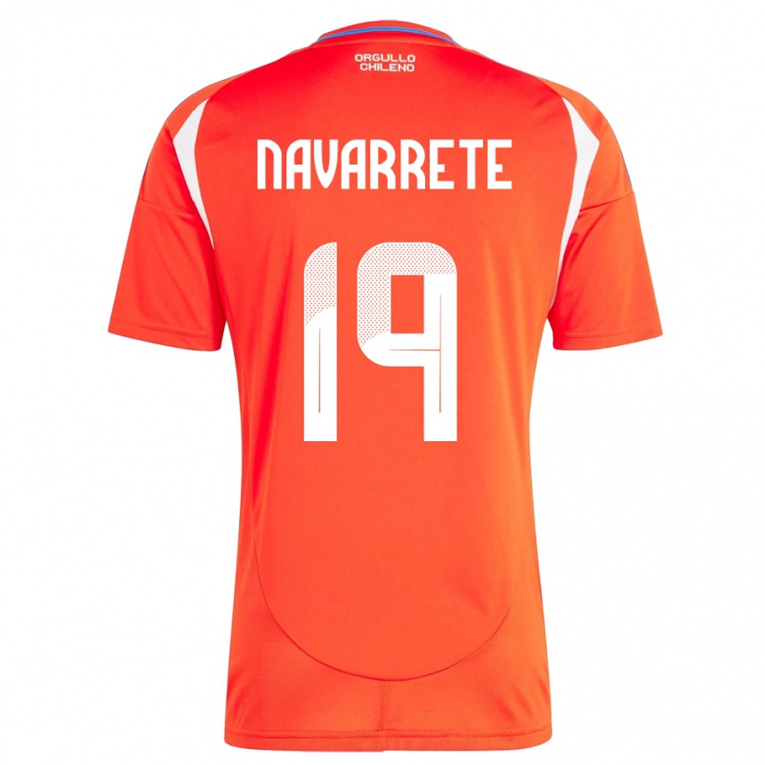 Kids Football Chile Valentina Navarrete #19 Red Home Jersey 24-26 T-Shirt