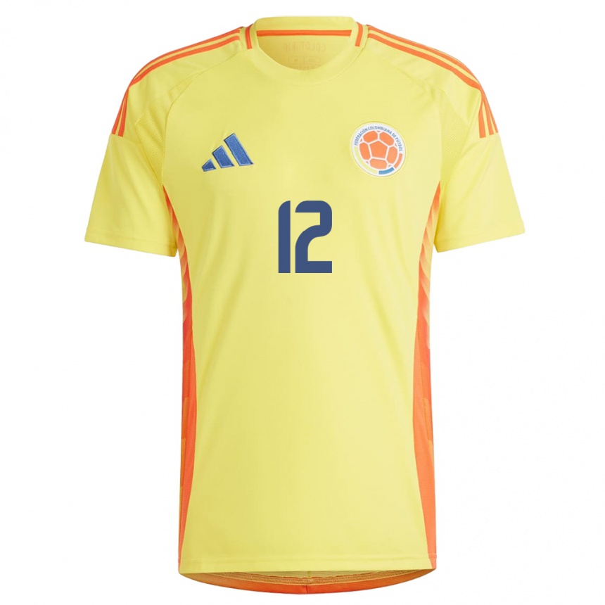 Kids Football Colombia Sandra Sepúlveda #12 Yellow Home Jersey 24-26 T-Shirt