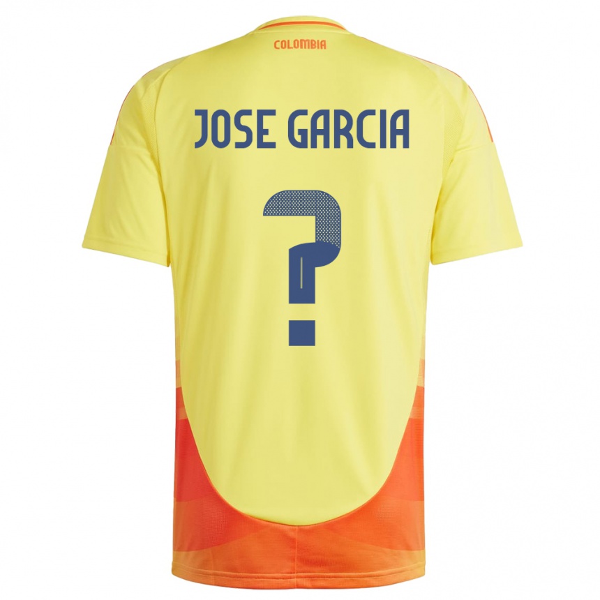 Kids Football Colombia José García #0 Yellow Home Jersey 24-26 T-Shirt