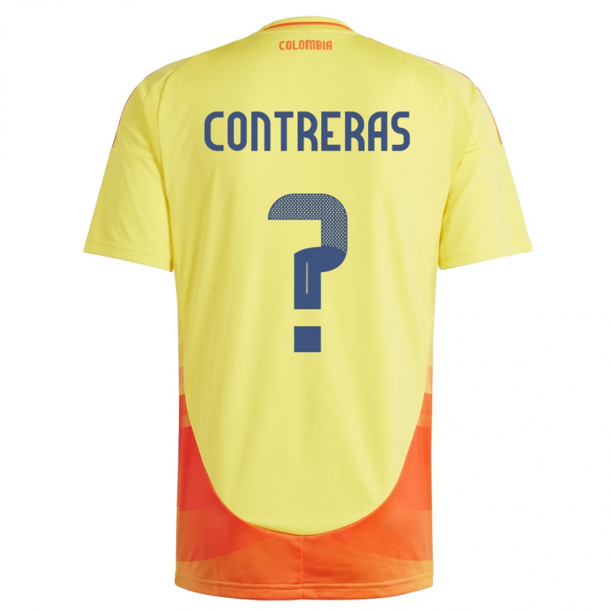 Kids Football Colombia David Contreras #0 Yellow Home Jersey 24-26 T-Shirt