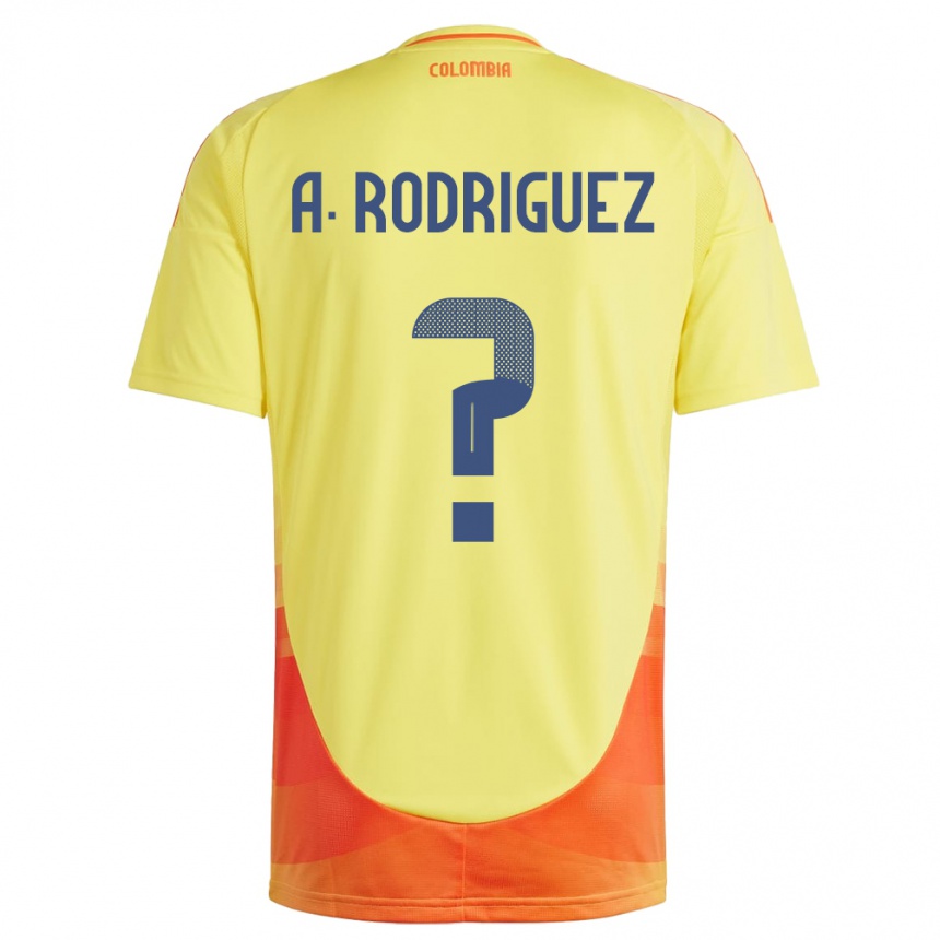 Kids Football Colombia Andrés Rodríguez #0 Yellow Home Jersey 24-26 T-Shirt