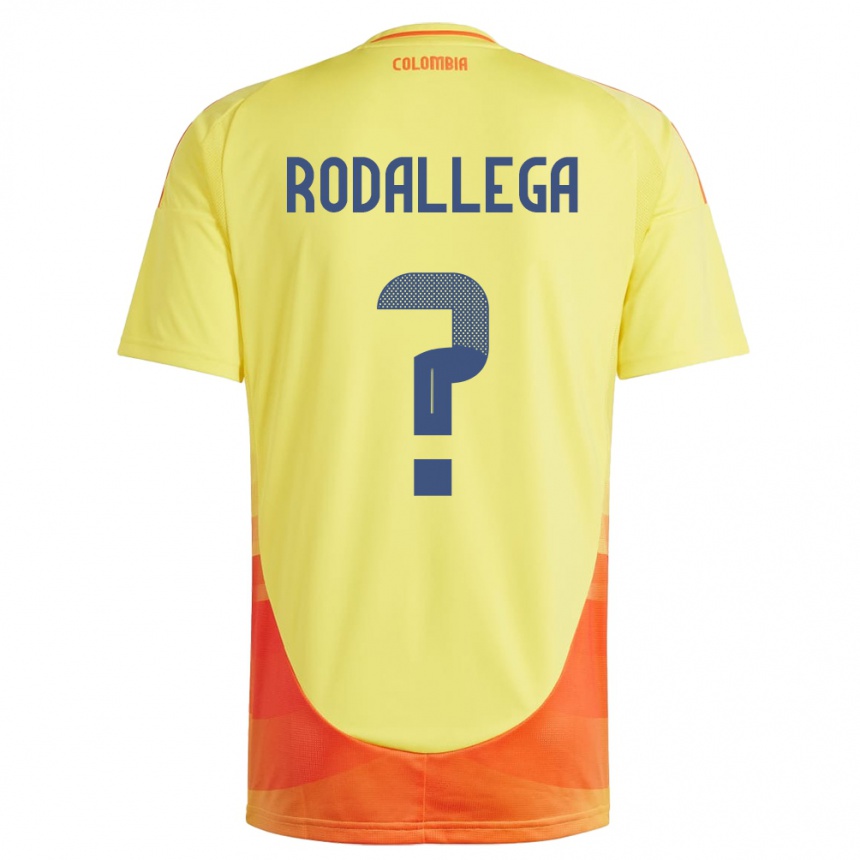 Kids Football Colombia Johan Rodallega #0 Yellow Home Jersey 24-26 T-Shirt