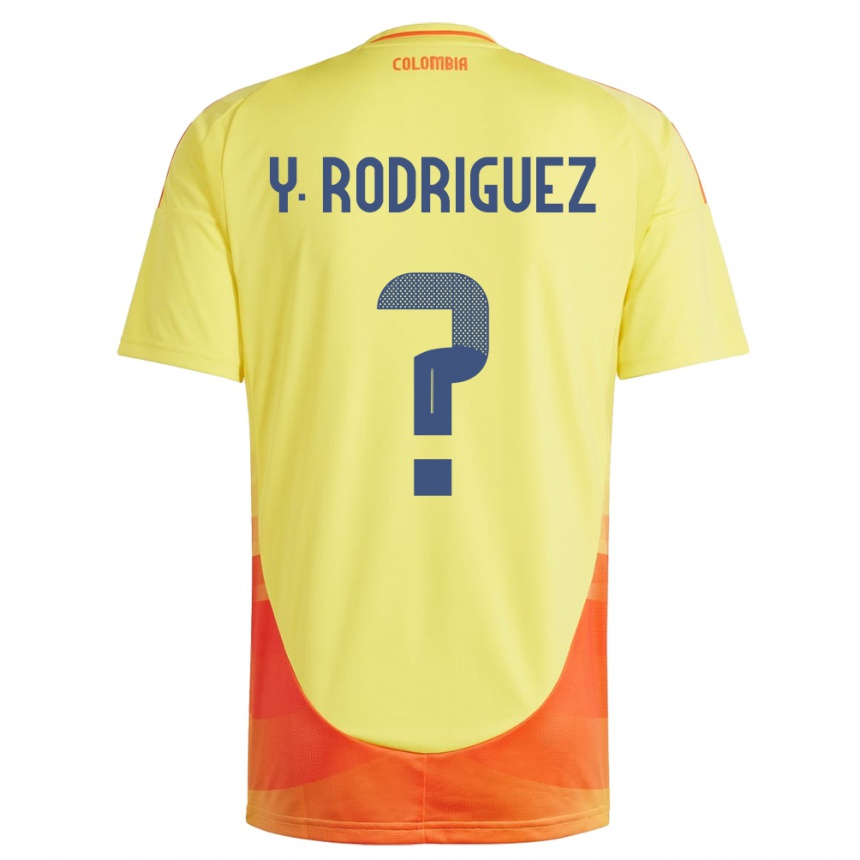 Kids Football Colombia Yefrei Rodríguez #0 Yellow Home Jersey 24-26 T-Shirt