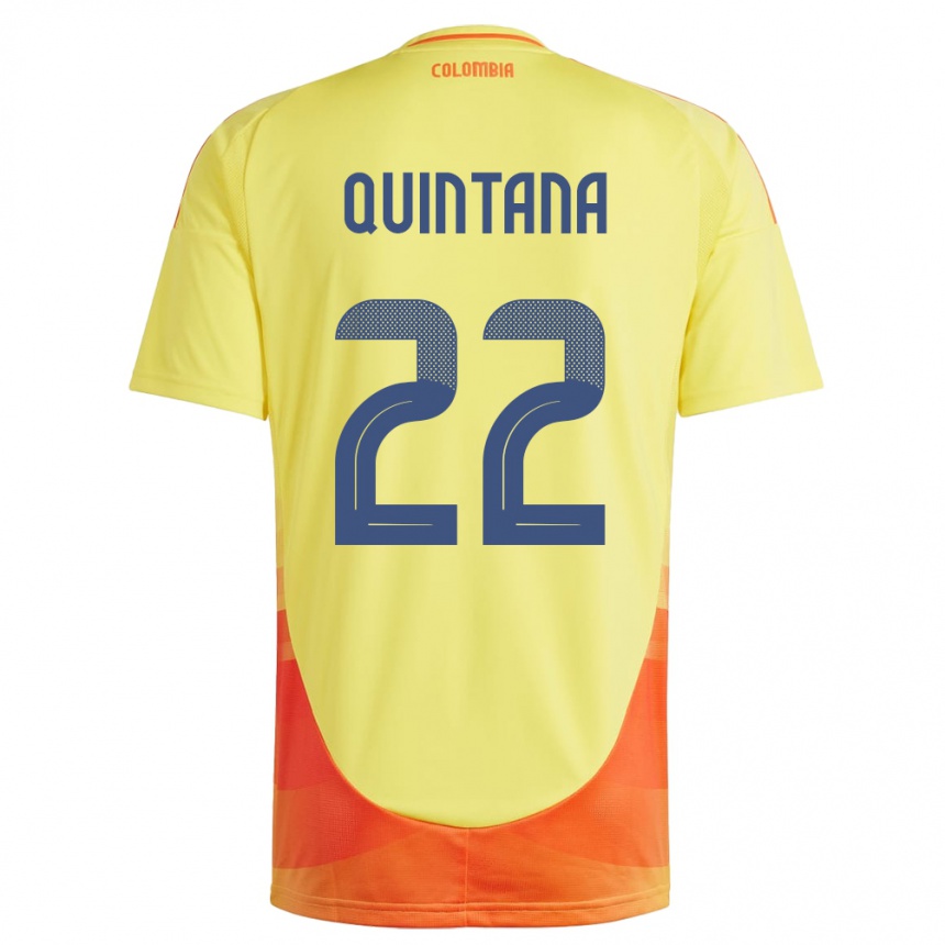 Kids Football Colombia Breiner Quintana #22 Yellow Home Jersey 24-26 T-Shirt