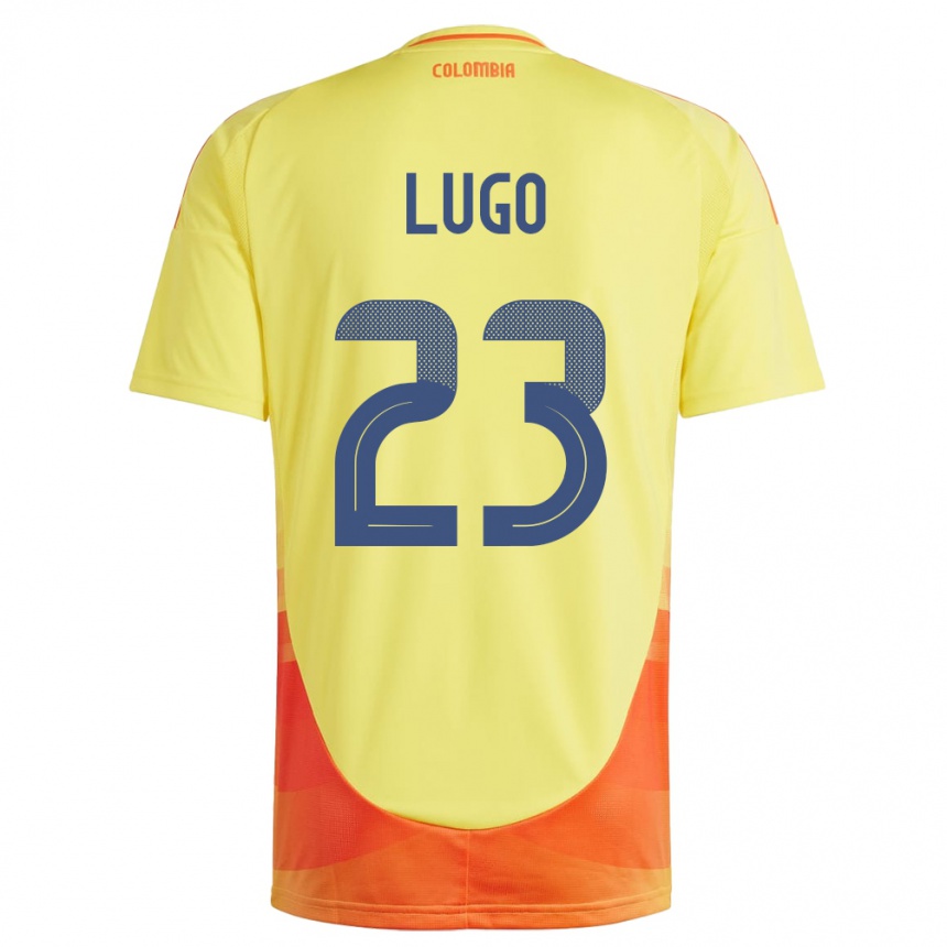 Kids Football Colombia Michelle Lugo #23 Yellow Home Jersey 24-26 T-Shirt