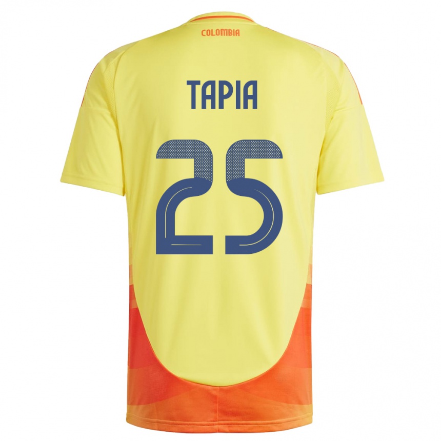 Kids Football Colombia Katherine Tapia #25 Yellow Home Jersey 24-26 T-Shirt