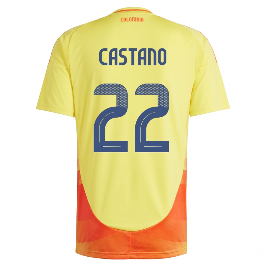 Kids Football Colombia Stefany Castaño #22 Yellow Home Jersey 24-26 T-Shirt