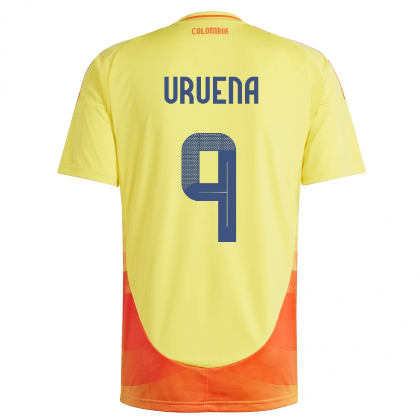 Kids Football Colombia Gabriela Urueña #9 Yellow Home Jersey 24-26 T-Shirt