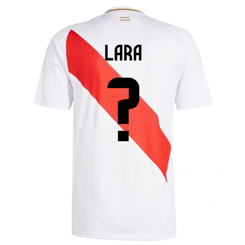 Kids Football Peru Jean Lara #0 White Home Jersey 24-26 T-Shirt