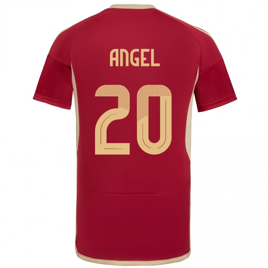 Kids Football Venezuela Wilker Ángel #20 Burgundy Home Jersey 24-26 T-Shirt