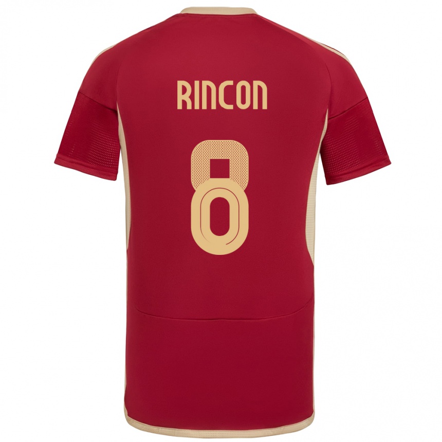 Kids Football Venezuela Tomás Rincón #8 Burgundy Home Jersey 24-26 T-Shirt