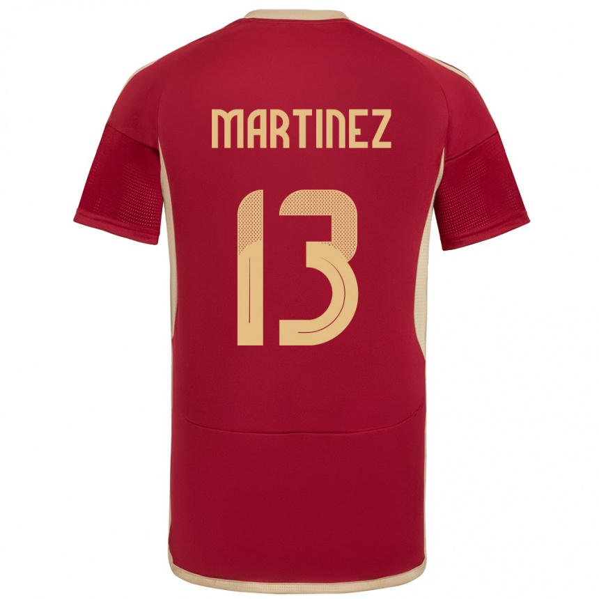 Kids Football Venezuela José Martínez #13 Burgundy Home Jersey 24-26 T-Shirt